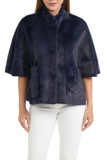 VIOLET FAUX FUR TOPPER 110325