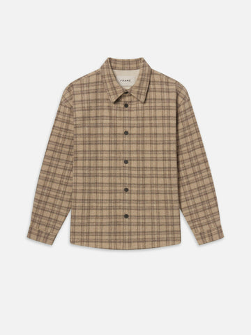 WOOLEN PLAID OVERSHIRT M071425