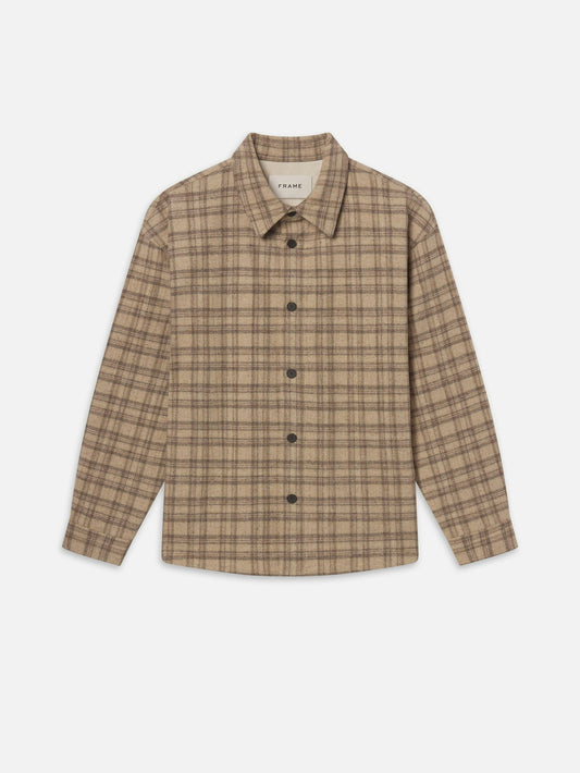 WOOLEN PLAID OVERSHIRT M071425