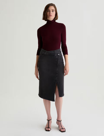 BRUNA WRAP MIDI SKIRT 090225