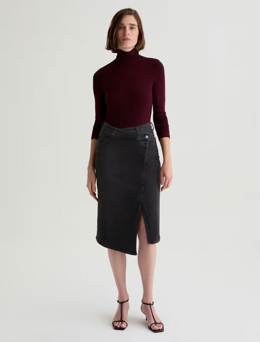 BRUNA WRAP MIDI SKIRT 090225