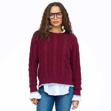 CABLE PULLOVER SWEATER 091826