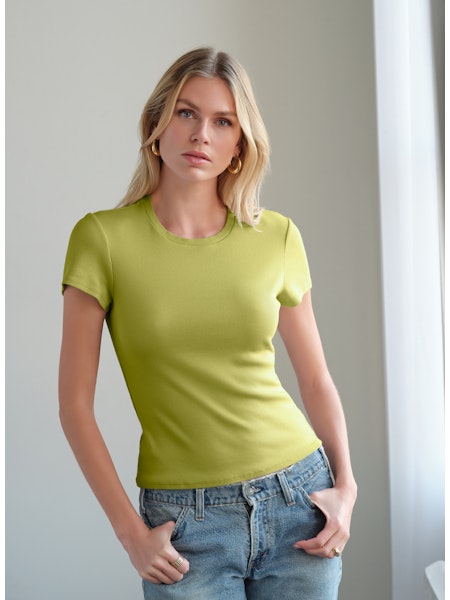 MINIRIB CAP SLEEVE TEE 031624