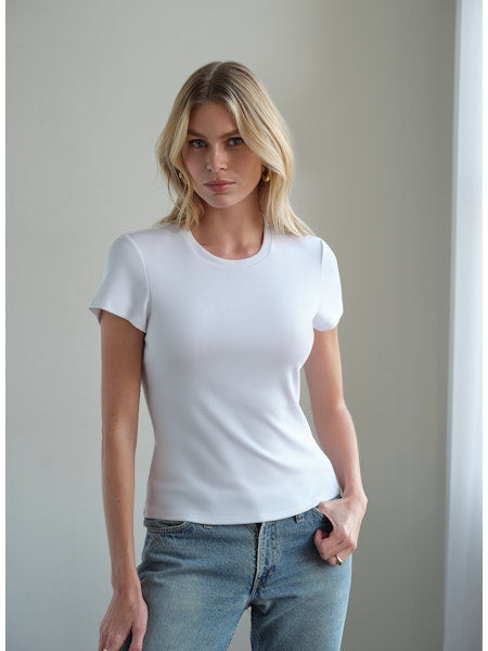 MINIRIB CAP SLEEVE TEE 031624