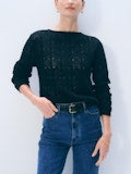 COTTON CROCHET CREWNECK 033026