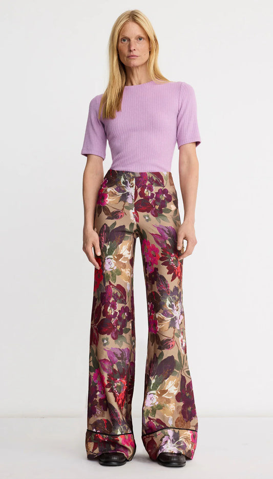 PIPED SIZE-ZIP PALAZZO PANT 072226