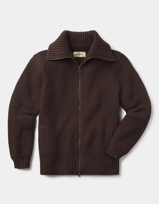 WAFFLE SWEATER JACKET 102825