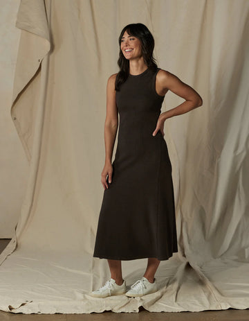 VINTAGE THERMAL MIDI DRESS 101224