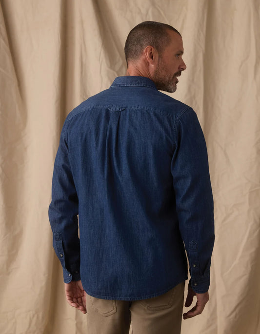 COTTON DENIM BUTTON UP 091426