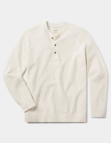 TEXTURED SWEATER HENLEY 091426