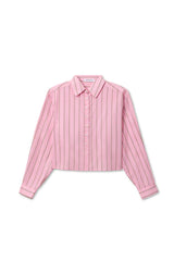 NAOMI LS CROP BUTTON DOWN 020126
