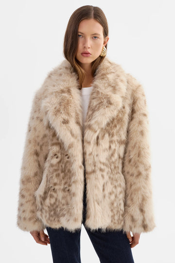 RAVENNA FAUX FUR COAT 100626