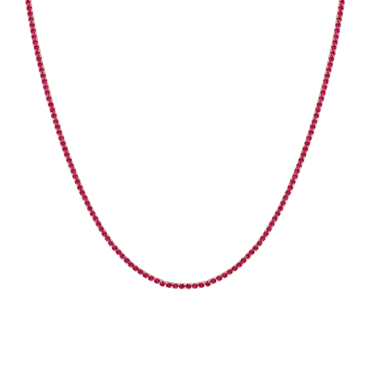 RUBY TENNIS NECKLACE