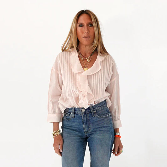 ROSEN RUFFLE BLOUSE  041526