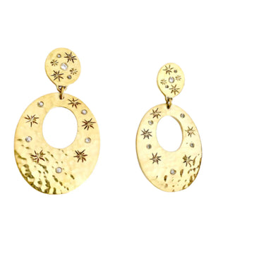 OVAL STAR EARRINGS
