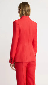 SEAMED BLAZER POPPY 022526