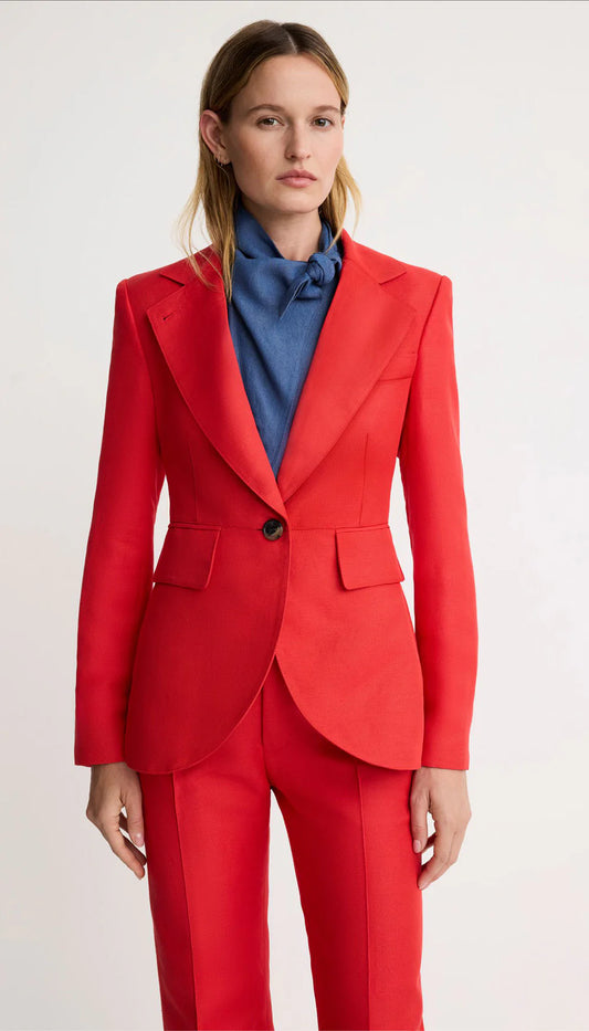 SEAMED BLAZER POPPY 022526