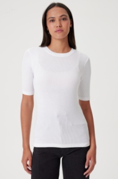 RIBBED HALF SLV TEE 101526