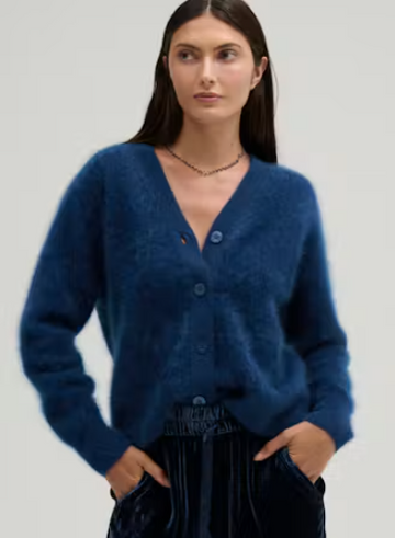 BRUSHED CASHMERE CARDIGAN 102626