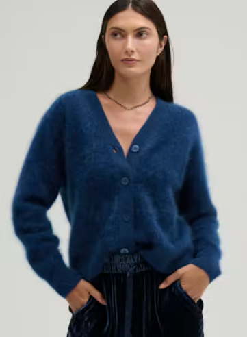 BRUSHED CASHMERE CARDIGAN 102626