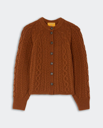 CABLE SCULPTED CARDIGAN 083126