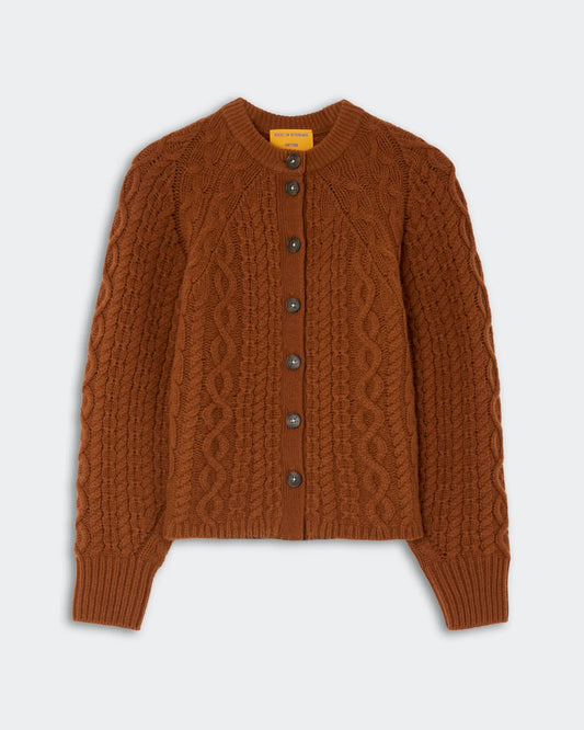 CABLE SCULPTED CARDIGAN 083126