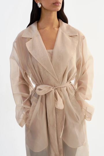 ORGANZA SHEER COAT 040326