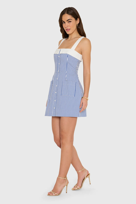 MINDY STRIPE MINI DRESS 050326