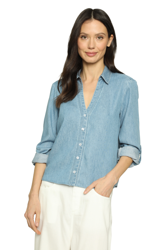 LIL DENIM BUTTON UP 052726