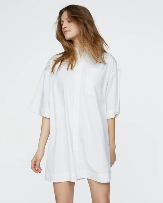 STONE WASHED BOXY DRESS 040726