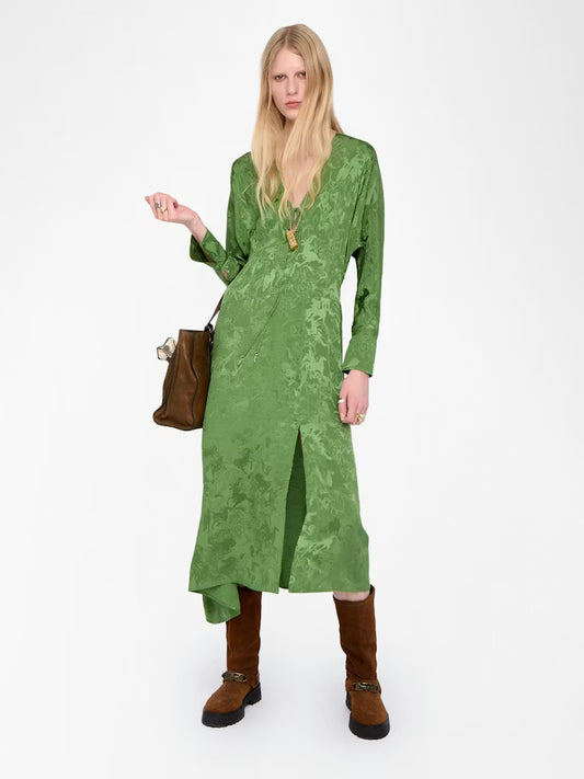 ROUNA JACQUARD SILK DRESS 121125