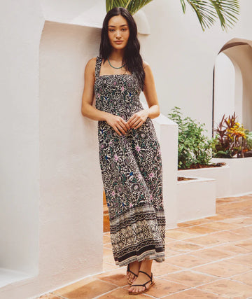 SELENE SMOCKED MAXI DRESS
