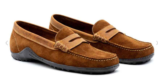 BILL SAFARI SUEDE PENNY LOAFERS