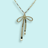 GOLD BOW NECKLACE