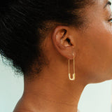 GOLD SAFTY PIN EARRINGS