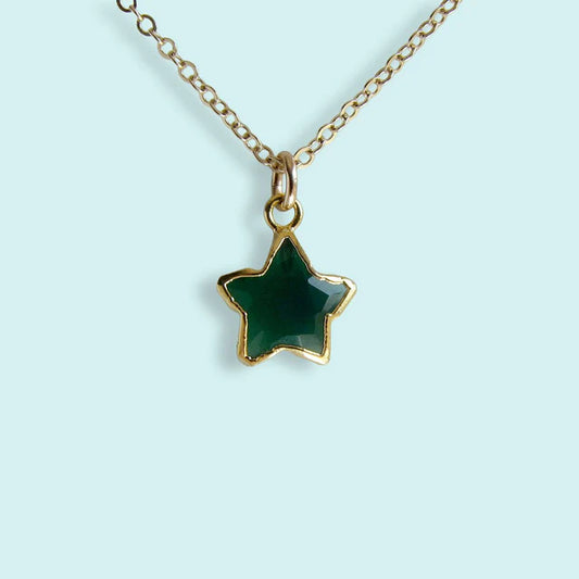 GREEN ONYX STAR NECKLACE