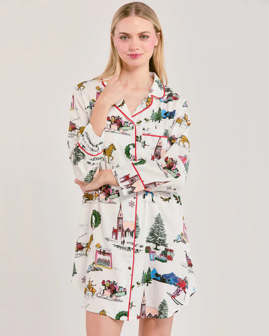 HOLIDAY TOILE SLEEP SHIRT 101425
