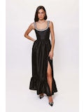 ERICHA CRYSTAL TRIM DRESS 102825