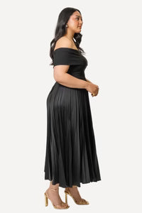STOCKTON OFF THE SHOULDER DRESS 100225