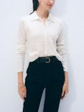 CASHMERE POINTELLE SHIRT 020226