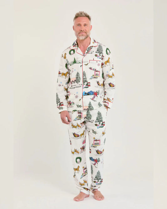 HOLIDAY TOILE MENS PAJAMA SET 111825