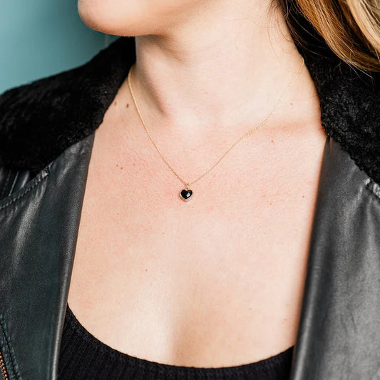 ONYX HEART OF STONE NECKLACE