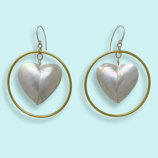 PEARL HEART EARRINGS