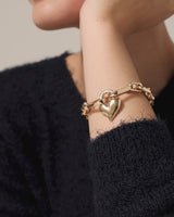 PADLOCK HEART CHAIN BRACELET