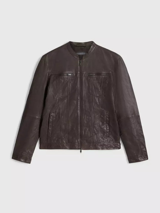 J.VARVATOS BRANDO BAND COLLAR JACKET