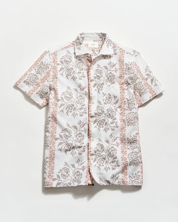 TEXTURAL TROPICAL ROSES SHIRT 041326