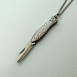 SM SILVER FISH KNIFE NECKLACE