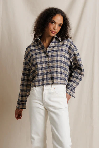 TATE PLAID BUTTON DOWN 072626